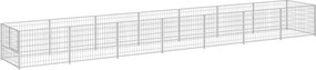 vidaXL Padoc pentru câini, argintiu, 7 m², oțel