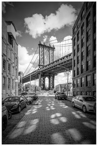 Imprimare de artă Melanie Viola - NEW YORK CITY Manhattan Bridge, (40 x 60 cm)