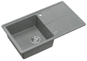 Chiuveta compozit incastrata Quadron Pop Tony 111 gri 78x45 cm