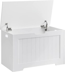 Cufăr de depozitare GRETA, 76x48x40 cm, alb Vasagle