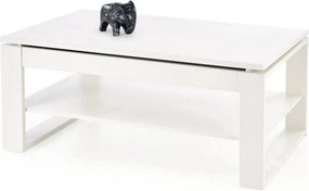 Masuta cafea BETTY, alb, PAL laminat, 120x65/92x50/72 cm