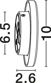 Aplica lumina ambientala pentru fatade IP65 ELLUX alb 10cm