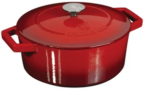 Oala fonta emailata rosie 4.6 L Berlinger Haus BH8642-NO-4, compatibila cu plite cu inductie