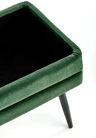 Banca dormitor Velva verde/negru - H37 cm
