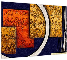 Tablou pe sticlă abstract (70x50 cm)