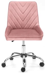 Scaun de birou Rico velvet roz H91 cm