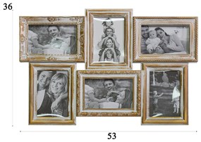 Rama foto, 6 poze, Naimeed D4559G, Gold