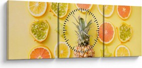 Tablou cu fructe (cu ceas) (90x30 cm)