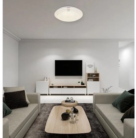 Plafoniera LED cu telecomanda design modern Aley alb