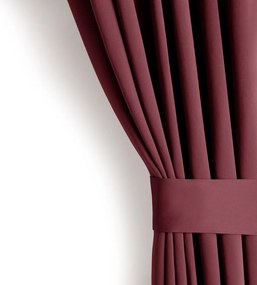 Draperie burgundy termoizolantă/dimout (semi-opacă) 140x245 cm Kierra – Restilo
