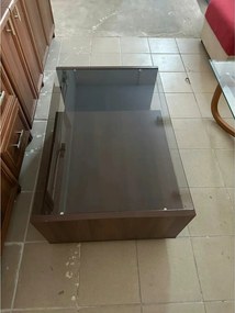 PRODUS RESIGILAT - Masuta cafea L100 ZEPPELIN, nuc, PAL/sticla, 100x65
