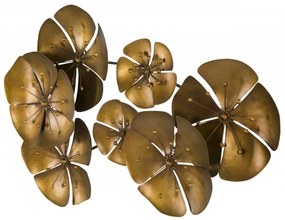 Decoratiune de perete aurie din metal, 80x6x57 cm, Goldy Mauro Ferretti