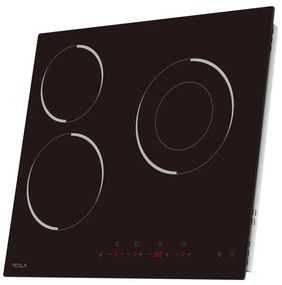 Plita vitroceramica incorporabila Tesla HV6300MB, 5700W, 9 trepte, Timer, Indicator suprafață fierbinte, Protectie copii, Negru