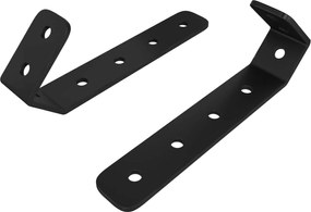 vidaXL Cârlige 2 pcs Negru M5 x 110 mm Fier