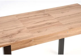 Masa extensibila pentru dining cu blat in decor stejar wotan GOGI 100(135)x60 cm