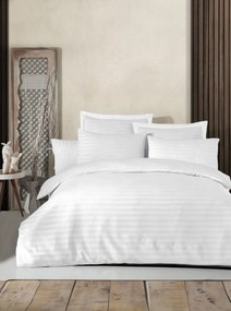 Set lenjerie pat 162ELR4134, alb, bumbac/poliester, 200x220 cm, cu cea