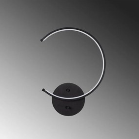 Aplică de perete neagră LED ø 10 cm Moon – Opviq lights