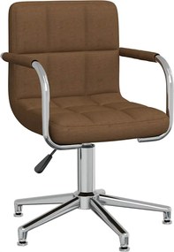 vidaXL Scaun de birou pivotant, maro, material textil