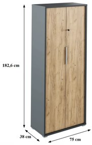 Dulap Birou RIOMA NEW  TYP 31 Stejar Artisan/Gri
