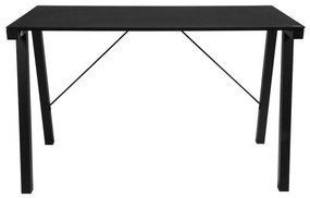 Birou ACTONA TYPHOON negru - blat din sticla, metal