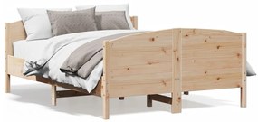 3216170 vidaXL Cadru de pat cu tăblie, 150x200 cm lemn masiv pin