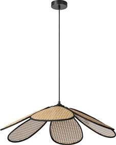 Osram - Pendul pe cablu DECOR RATTAN, 1xE27/15W/230V, Ø 69 cm, bej/negru