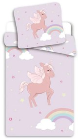 Unicorn Cloudy Pink set de lenjerie de pat 140×200cm, 70×90 cm