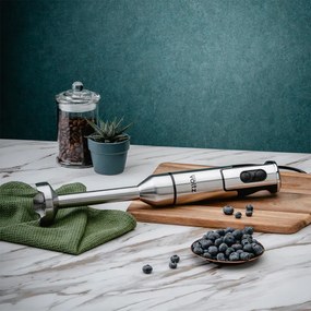 Resigilat: Blender manual Oliver Voltz OV51112JP, 1500W, 2 viteze, Atasament pentru cartofi, Lama din otel inoxidabil, Inox