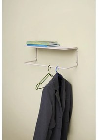 Cuier de perete alb cu raft din metal Welcome – Hübsch