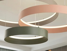 Lustra cu 3 inele colorate LED CCT si telecomanda Halos