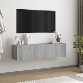 Comoda TV de perete, gri sonoma, 120x30x30 cm, lemn compozit