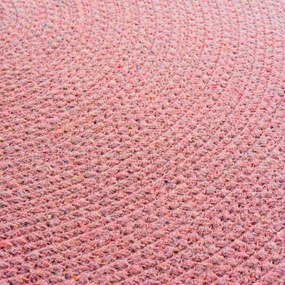 Covor roz rotund ø 90 cm Pompomparty – douceur d'intérieur