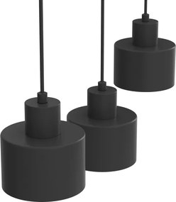 Lustră pe cablu PARKLA, 3x E27/15W/230V, negru