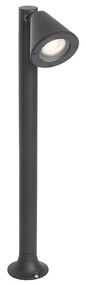 Stâlp modern pentru exterior negru 60 cm IP44 reglabil - Ciara
