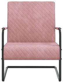 325728 vidaXL Scaun tip consolă, roz, catifea
