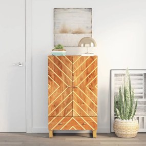 vidaXL Dulap înalt, maro și negru, 60x33,5x100 cm, lemn masiv de mango
