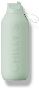 Sticlă termos Chilly's Bottles - verde pal 500ml, colecția Series 2 Flip