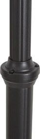 Felinar clasic de exterior negru 200cm 3 lumini IP44 - Daphne