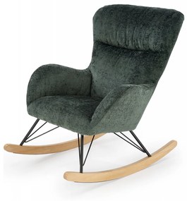 Fotoliu tip balansoar Castro stofa verde H92 cm