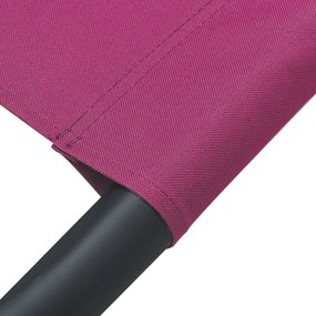 Pat sezlong de exterior, roz, material textil Roz