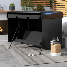Outsunny Husa de Protectie balansoar de Gradina panza impermeabila dim. 2,15L x 1,55l x 1,5H m PE Negru | Aosom Romania