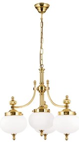 Lustra suspendata eleganta stil clasic Nostalgie 4L alama lucios/opal