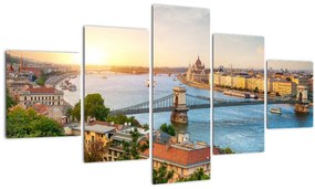 Tablou cu orașul Budapesta și râu (125x70 cm), în 40 de alte dimensiuni noi