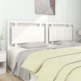 817961 vidaXL Tăblie de pat, alb, 205,5x4x100 cm, lemn masiv de pin