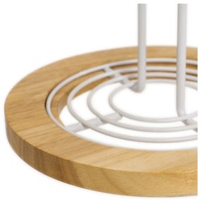 Suport vertical pentru prosoape de bucătărie din hârtie alb-în culoare naturală din metal ø 15 cm – Casa Selección