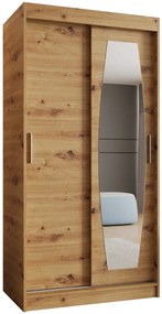 Dulap de haine 100 cm Rosaria (Stejar artisan). 1126288