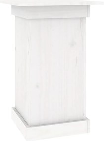vidaXL Suport pentru flori, alb, 40x40x60 cm, lemn masiv de pin