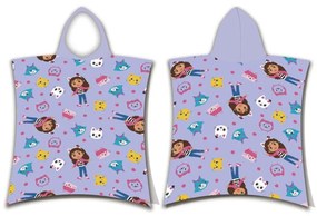 Gabby&#039;s Dollhouse Playtime poncho prosop de plajă 55x110 cm (Uscare rapidă)