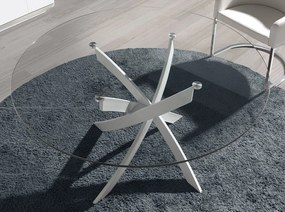 Masa rotunda design modern Veola alb, 140cm