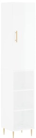 3198971 vidaXL Dulap înalt, alb extralucios, 34,5x34x180 cm, lemn prelucrat